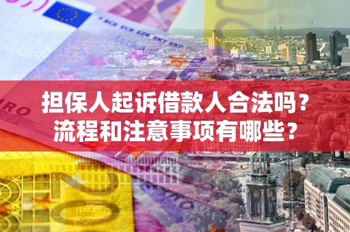北京担保人起诉借款人合法吗？流程和注意事项有哪些？
