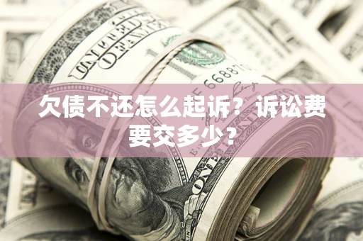 北京欠债不还怎么起诉？诉讼费要交多少？