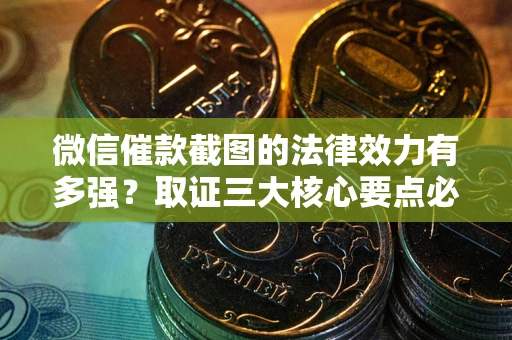 北京微信催款截图的法律效力有多强？取证三大核心要点必须知道！