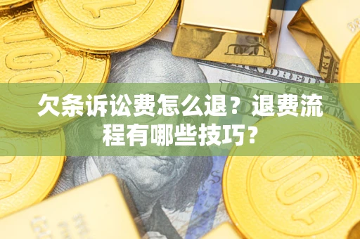 北京欠条诉讼费怎么退？退费流程有哪些技巧？